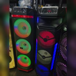 Bocinas Bluetooth Portables  🎤 Triples Bocinas de 8" 🔊🔊🔊