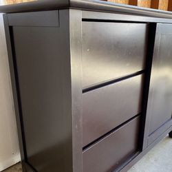 Sideboard Board Cabinet With Drawers And Shelves 