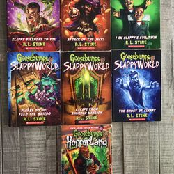 Goosebumps Slappyworld Series Collection Set (Books 1 - 6) Plus HorrorLand (Book 19) by R.L. STINE  7 Book Lot