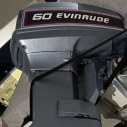 Outboard Evinrude 60 Motor, Newly Serviced
