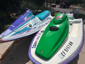 Polaris and bombardier jet skis