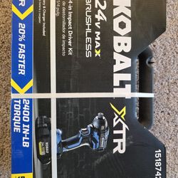 Kobalt 24 Bolt XTR Brushless Impact Driver Kit
