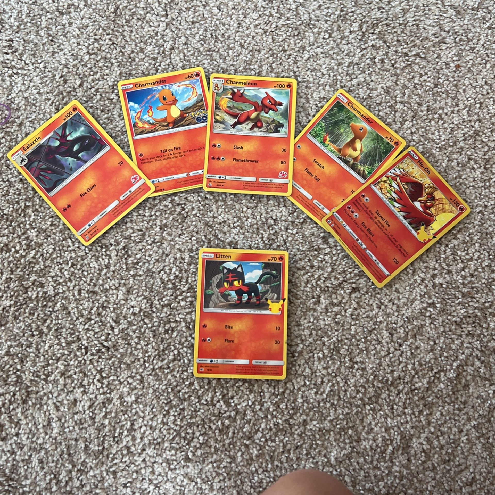 Pokémon Fire cards