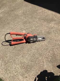 Electric saw. Chain saw.
