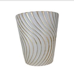 Light Blue Gold Swirl Vase 