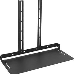 VIVO 13 inch Over Under VESA Monitor Shelf Mount, Holds Media Devices, Speakers, Routers, and More, Fits VESA 75mm, 100mm, 200mm, Black, MOUNT-SF01M