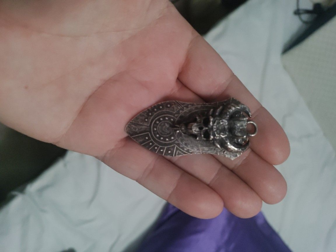 Solid Silver Devils Shield Pendant