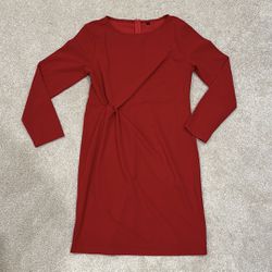 Red Long Sleeve Dress (sz L)