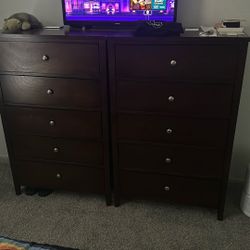 Matching Wooden Dressers His And Hers 