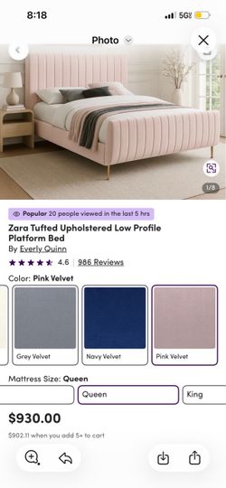 Zara tufted bed