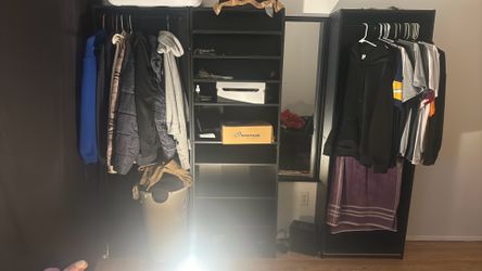 Bookshelf clothing wardrobe