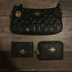 Coach Black Signature Collection Set – 3 Piece Bu