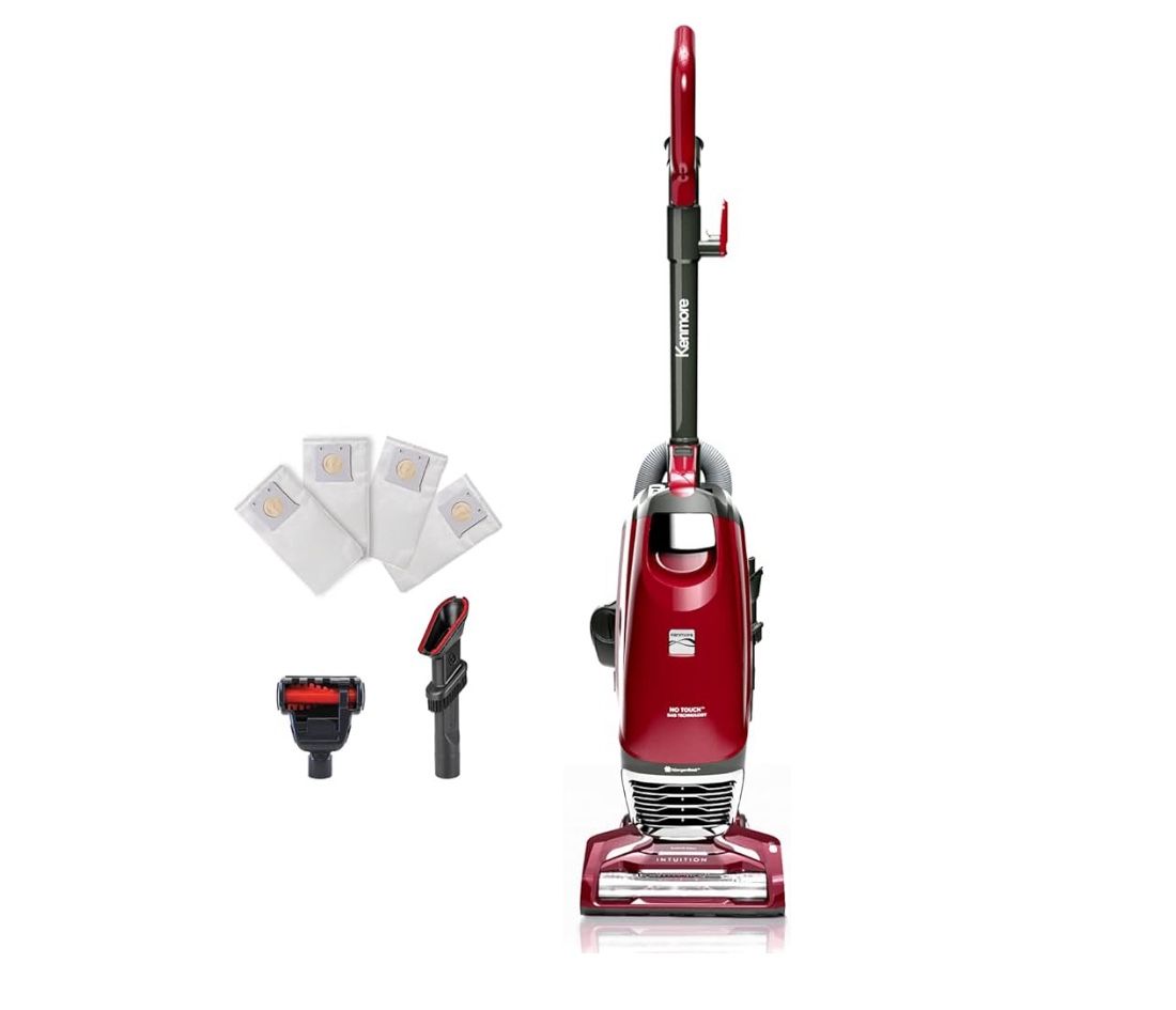 Kenmore BU3040 Intuition Lite Bagged Upright Vacuum Lightweight Cleaner 2-Motor Power Suction with HEPA Filter, 3-in-1 Combination Tool, Handi-Mate fo