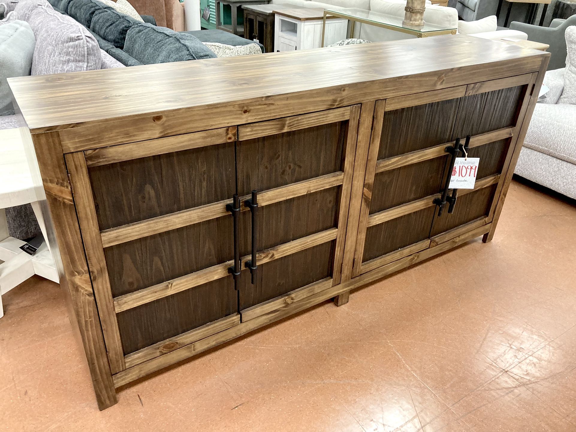 New 80” Console — SOLID WOOD