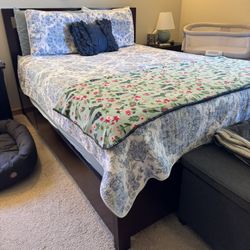 Queen Bed Frame and Mattress