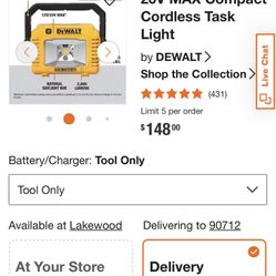 DEWALT 20V MAX Compact Cordless Task Light