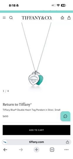 Tiffany Blue® Double Heart Tag Pendant in Silver, Small