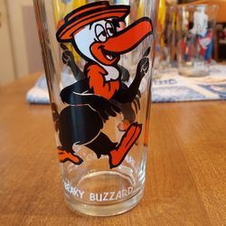 Vintage 1970's Pepsi Collectable Beaky Buzzard Collectable Glass