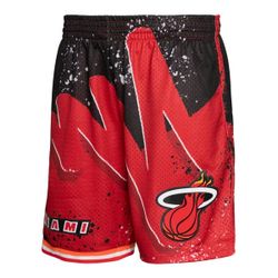 MITCHELL & NESS MIAMI HEAT HYPER HOOPS SWINGMAN SHORTS