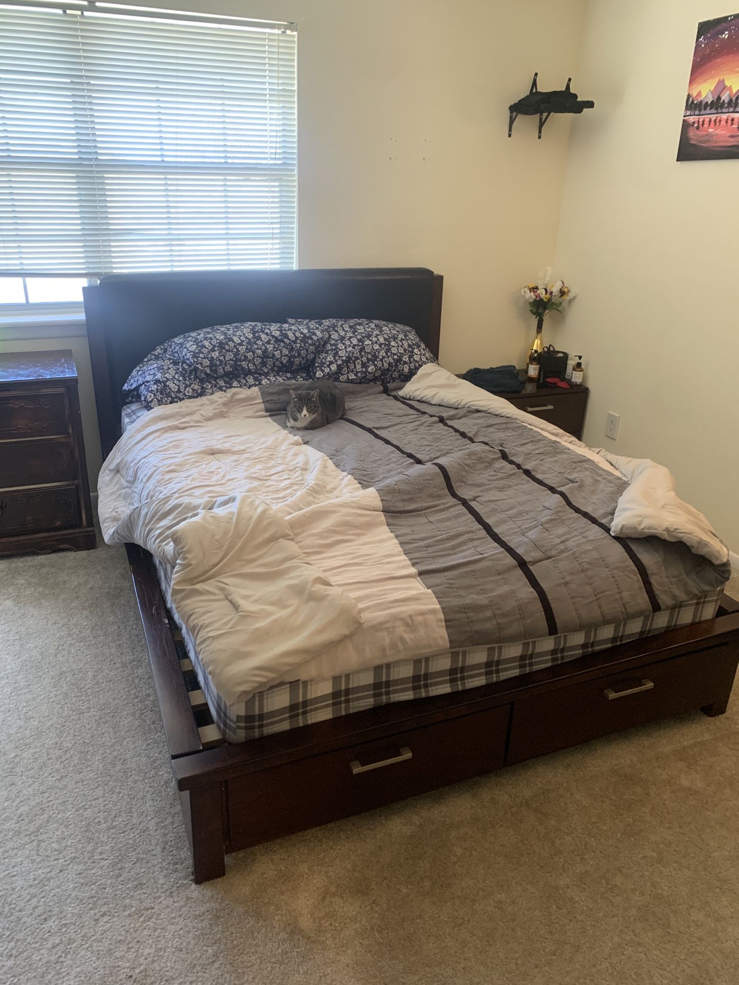 Queen Bed Frame (mattress and comforter not included)