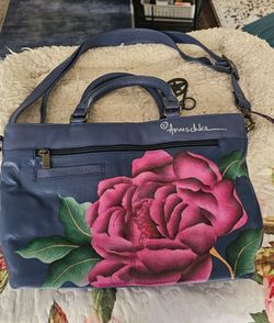 Anuschka Hand-Painted Leather Satchel Bag