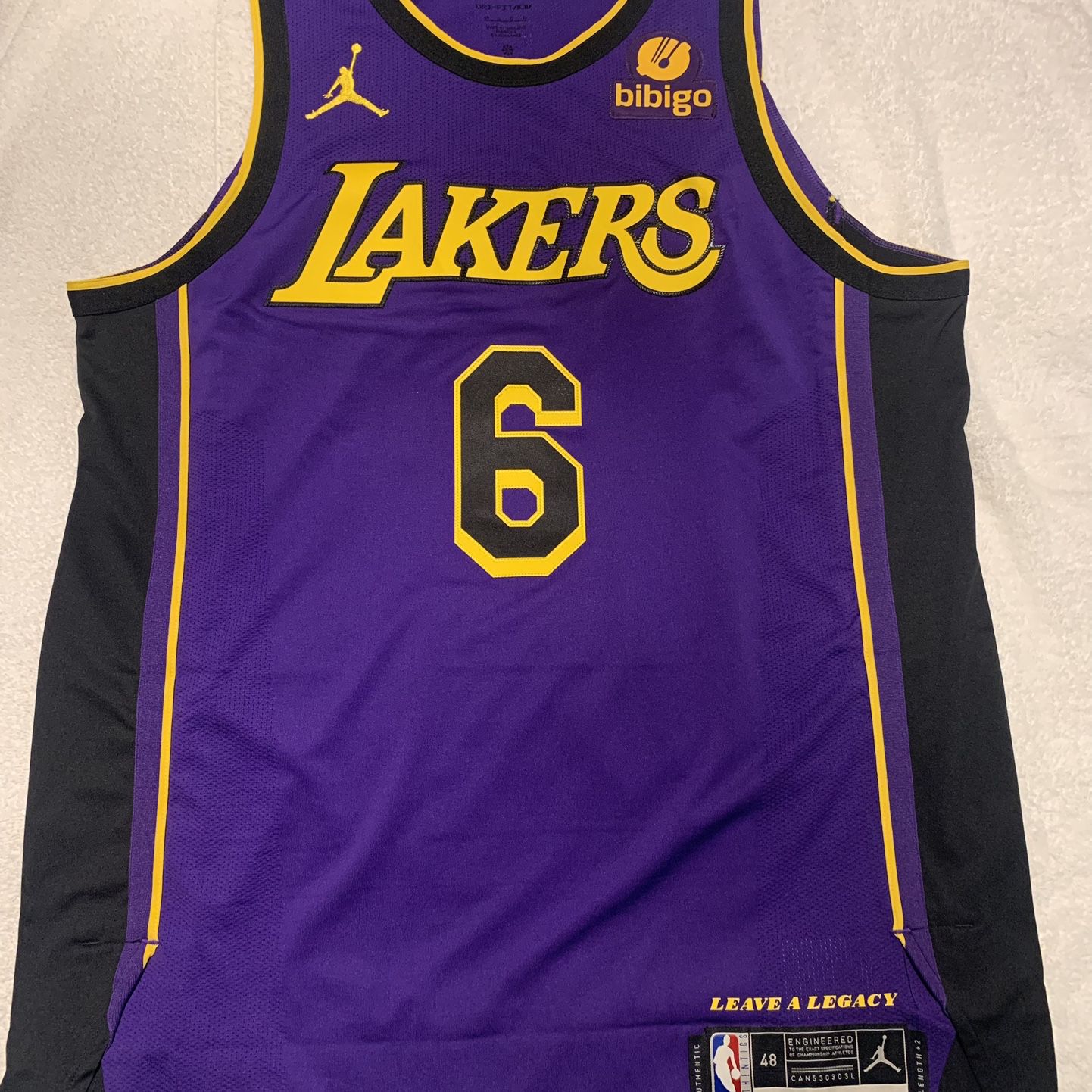 Lebron James Authentic Nike IconEdition Lakers Jersey NWT w/ bibigo Patch  2022