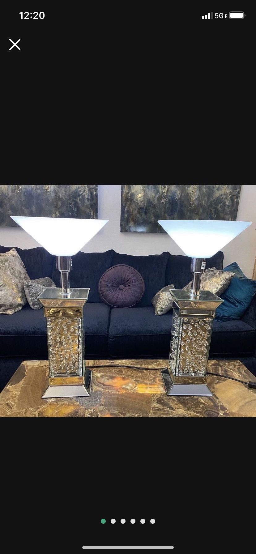 Crystal Lamps ( Pair)