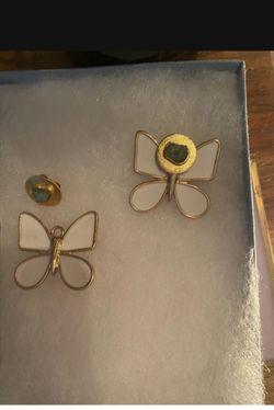 Butterfly Emerald Stone Earrings (perfect For Valentines 💌 Day 