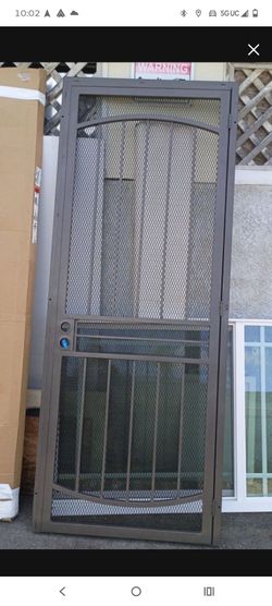 36x96 security door heavy duty , swing out to the right