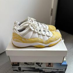 Jordan 11s Yellow Snakeskin 