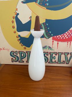 Vintage Jacob Bang Decanter with Wood Stopper
