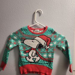 Snoopy Christmas Sweater Size 2