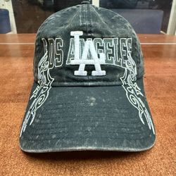 Dodger Hat Black Faded Los Angeles 