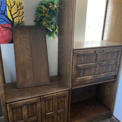 Solid Wood Wall Unit/Shelves