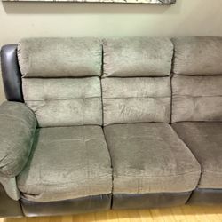 Reclining Sofa And Reclining Loveseat With USB Charging Ports 