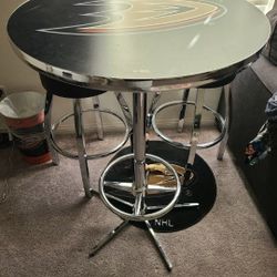 Anaheim Ducks Bar Table And Stools