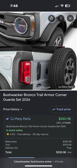 Ford Bronco bushwhacker armor kit