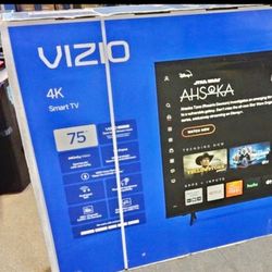 75 TV Vizio smart 4K HDTV $55 down my financing for delivery six month warranty