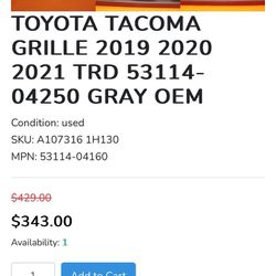 Toyota Tacoma Grille 2019