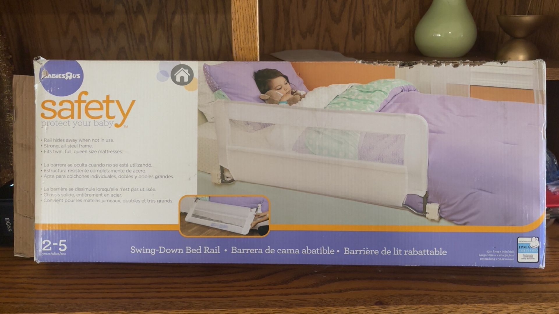 Swing-Down Bed Rail