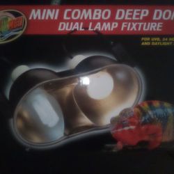 Mini Combo Deep Dome Dual Lamp Fixture 