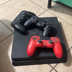 Sony PS4 With 3 Controllers 