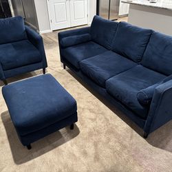 3 piece sofa set coaches and ottoman must sell today