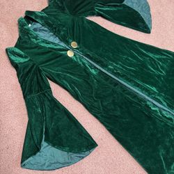 New xl kids girls green velvet jacket Rennisance dress costume Hocus Pocus