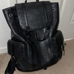 100% Authentic Gucci Black Backpack 