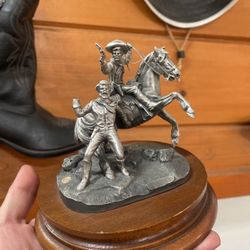 Vintage Pewter Cowboy Figurine