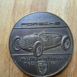 Porsche Medal Auto Union P Rennwagen Typ22 1934 
