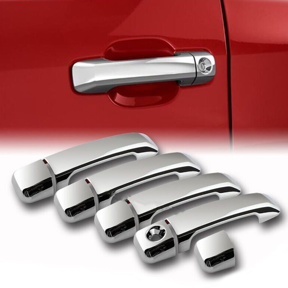 For 2007-2017 Toyota Tundra 4DR/Sedan Chrome Adhesive Door Handle Cover Cap 8Pcs -(2-DHC-1225