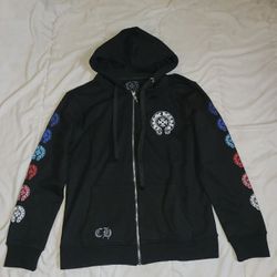 Chrome Hearts Multi Color Cemetery Zipper Zip Up Hoodie Large