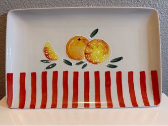Orange Fruit Serving Platter - Wedding, Home, Birthday Party Decor